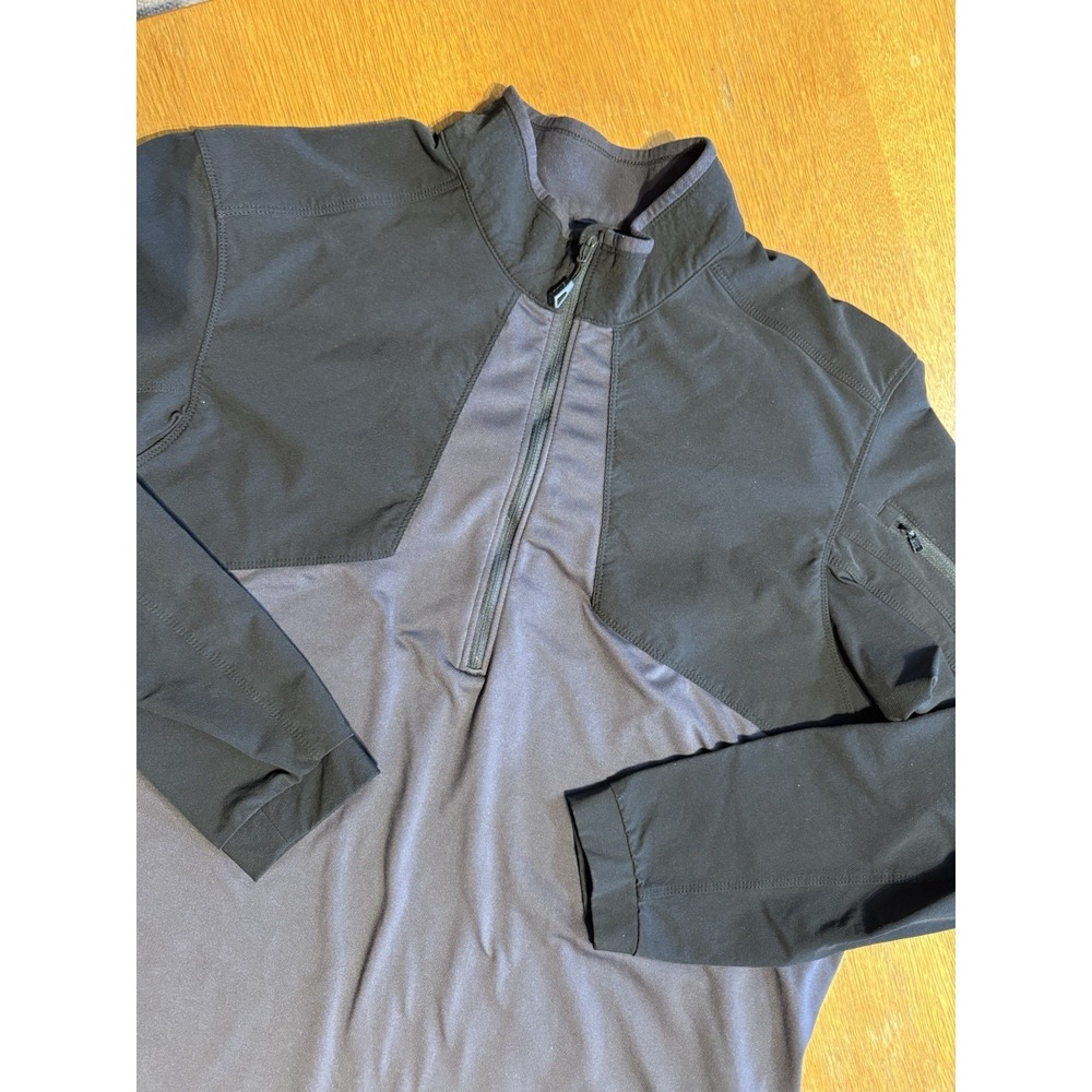 5.11 Tactical Quarter Zip Pullover Mens XL Gray Black Stretch Military Top